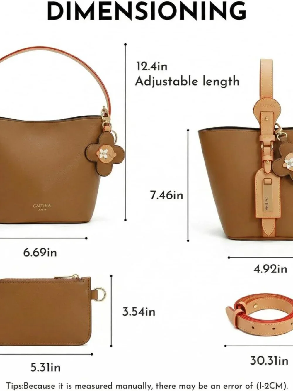 Tote Bag for Women Crossbody Bucket Bag Vegan Leather Top-Handle Satchel Handbag